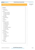 Summary IGCSE Physics Class  Notes