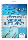 Differentiating Surgical Instruments 3rd Edition Rutherford Test Bank