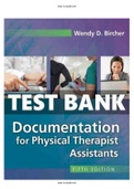 Documentation for Physical Therapist Assistants 5th Edition Bircher Test Bank