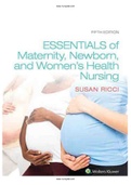 Essentials of Maternity Newborn and Women’s Health Nursing 5th Edition Ricci Test Bank