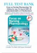 TEST BANK FOR FOCUS ON NURSING PHARMACOLOGY 7THEDITION BY KARCH QUESTIONS AND ANSWERS