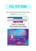 Stahl’s Essential Psychopharmacology 5th Edition Test Bank