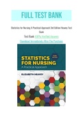 Statistics for Nursing A Practical Approach 3rd Edition Heavey Test Bank