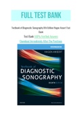 Textbook of Diagnostic Sonography 8th Edition Hagen Ansert Test Bank