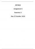 IOP4862 Assignment 6  (Detailed Answers) Semester 2 Due 25 October 2024