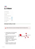 IB Biology Subtopic 2.2 Water