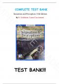 Test Bank - Sensation and Perception 11th Edition by E. Goldstein, Laura Cacciamani, All Chapters|Complete Guide A+