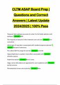 CLTM ASAP Board Prep | Questions and Correct Answers | Latest Update 2024/2025 | 100% Pass