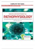 COMPLETE TEST BANK: Davis Advantage for Pathophysiology: Introductory Concepts and Clinical Perspectives Second Edition by Theresa Capriotti DO MSN CRNP RN (Author)latest Update .