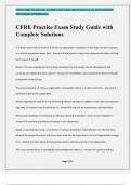 CFRE Practice Exam Study Guide with Complete Solutions