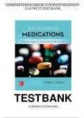 Test Bank for Administering Medications 9th Edition Gauwitz