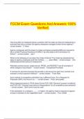 FCCM Exam Questions And Answers 100% Verified.