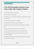 CON 3990 Thresholds and Dates Exam Study Guide with Complete Solutions