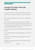 Concepts 6222 Study Guide with Complete Solutions