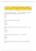 CETP 1.0: Module 8 2024 | Questions with 100% Correct Answers | Verified | Latest Update | Graded A+