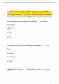 CETP 1.0: Module 7 2024 | Questions with 100% Correct Answers | Verified | Latest Update | Graded A+