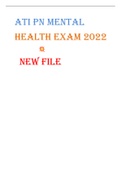 ATI PN MENTAL  HEALTH EXAM 2022    NEW FILE