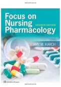 Focus on Nursing Pharmacology 7th Edition Karch Test Bank