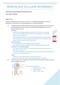 Oefententamenvragen inclusief uitwerkingen Cellulaire Responsen werkcollege 2 (UvA)