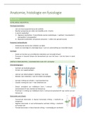 Samenvatting  Anatomie, Histologie En Fysiologie