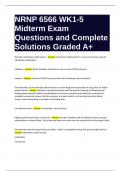 NRNP 6566 WK1-5 Midterm Exam Questions and Complete Solutions Graded A+