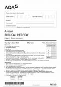 2024 AQA A LEVEL BIBLICAL HEBREW PAPER 2 QUESTION PAPER (7677/2: Prose Literature)