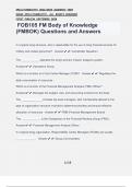 FOB105 FM Body of Knowledge (FMBOK) Questions and Answers