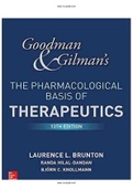 Goodman and Gilman’s The Pharmacological Basis of Therapeutics 13th Edition Brunton Test Bank