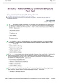 SEJPME 2 test 1. Module 2 - National Military Command Structure Post Test 