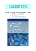 Advanced Practice Nursing Essential Knowledge for the Profession 4th Edition DeNisco Test Bank