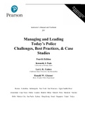 Managing and Leading Todays Police Challenges Best Practices Case Studies 4th Edition Peak Test Bank