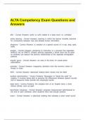 ALTA Competency Exam Questions and Answers