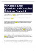 VITA Basic Exam Questions and Complete Solutions Graded A+