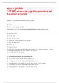 Quiz 1 (NURS-120 MS) exam study guide questions with correct answers 