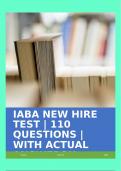 IABA NEW HIRE TEST | 110 QUESTIONS | WITH ACTUAL ANSWERS!!