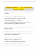 Med-Surg Hesi PN*++ Exam with Complete Solutions Rated A+