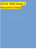 SOCS 185N Week 2 discussion Essay