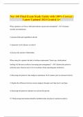 Nur 160 Final Exam Study Guide with 100% Correct | Latest Updated 2024 Graded A+