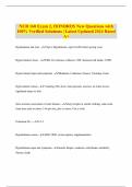 NUR 160 Exam 2, HONDROS New Questions with 100% Verified Solutions | Latest Updated 2024 Rated A+