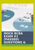 MOCK BCBA EXAM #1 (PASSED) QUESTIONS & ANSWERS!!