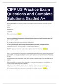 CIPP US Practice Exam Questions and Complete Solutions Graded A+