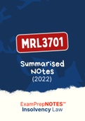 MRL3701 - Summarised NOtes