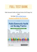 Public Community Health and Nursing Practice 2nd ED Savage Test Bank