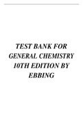 TEST BANK FOR GENERAL CHEMISTRY 10TH EDITION BY EBBING