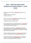 HCCA – CHPC Exam Study Guide | Questions and Answers Rated A+ | Latest Guide