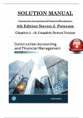 Solution Manual For Construction Accounting and Financial Management, 4th Edition by Steven J. Peterson, Complete Chapters 1 - 18, Verified 2024 Latest Version