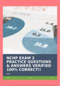 NCHP EXAM 2 PRACTICE QUESTIONS & ANSWERS VERIFIED 100% CORRECT!!