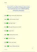 GREEK & LATIN ROOT WORDS QUESTIONS AND ANSWERS UPDATED (2024/2025) (VERIFIED ANSWERS)