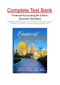 Financial Accounting 5th Edition Dyckman Test Bank