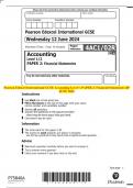 Pearson Edexcel International GCSE Accounting Level ½ PAPER 2: Financial Statements QP  JUNE 2024 